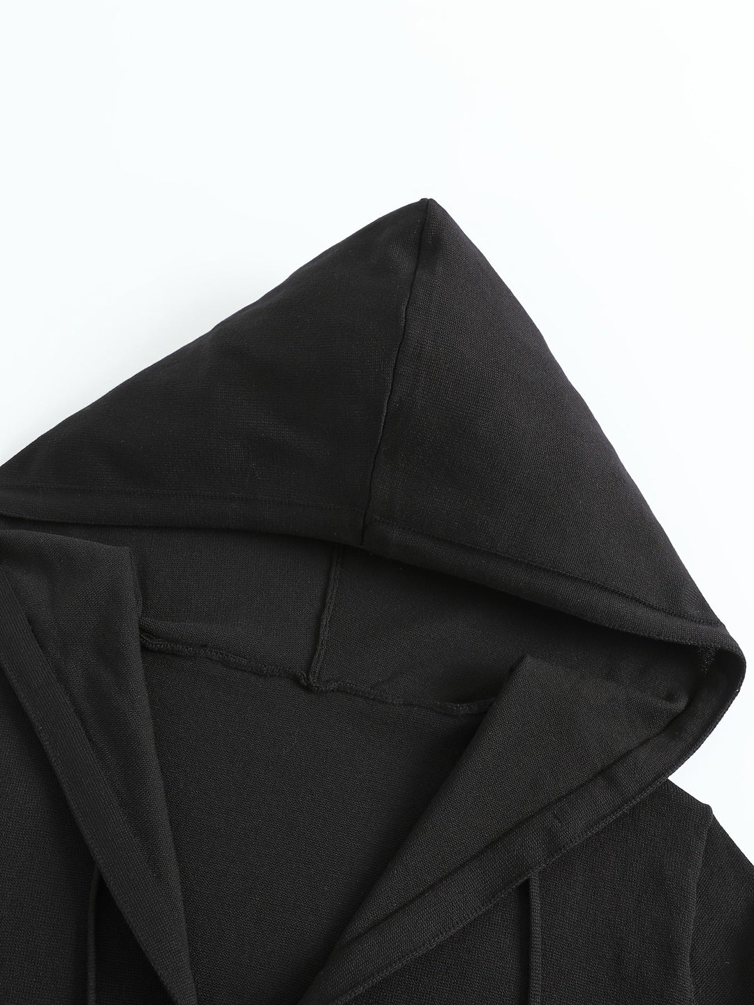 Noemi | Cardigan Nero con Cappuccio e Bottoni