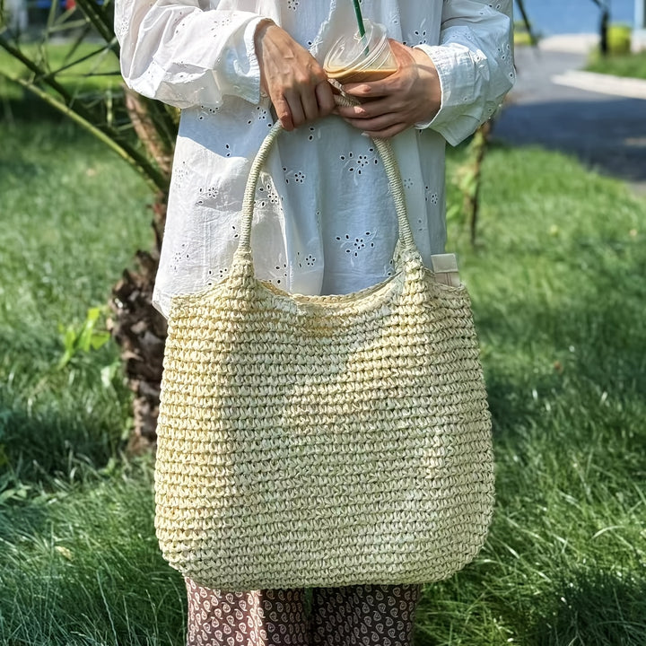 Perla | Borsa a Tracolla in Paglia Intrecciata