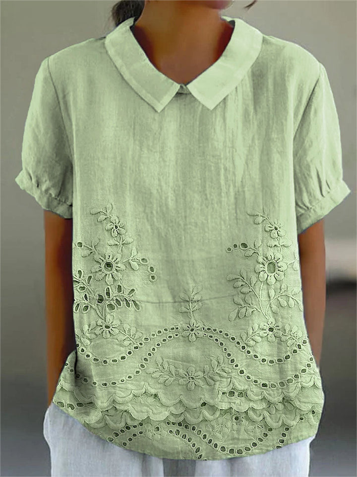 Lily | Camicia Ricamata con Design Floreale
