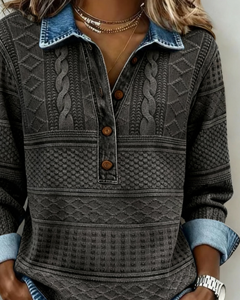 Gilliana | Maglione in denim lavorato