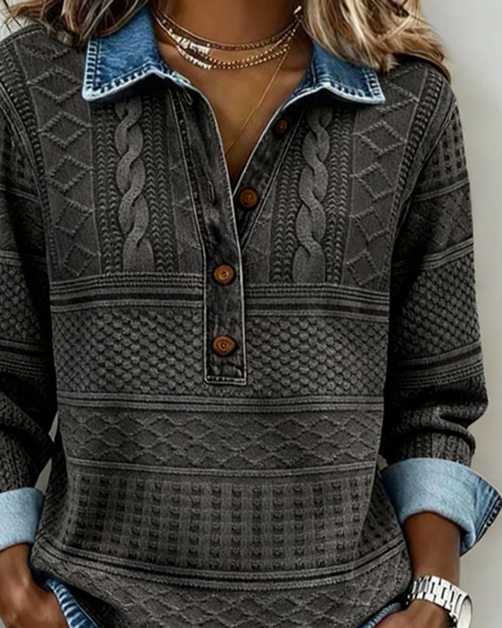 Gilliana | Maglione in denim lavorato
