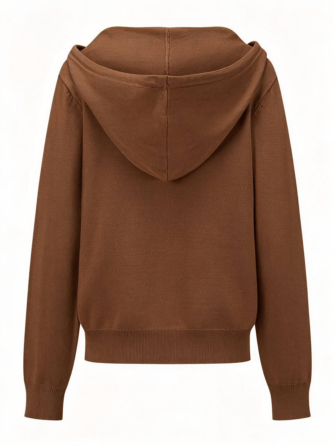 Camilla | Cardigan Cappuccino con Cappuccio e Bottoni