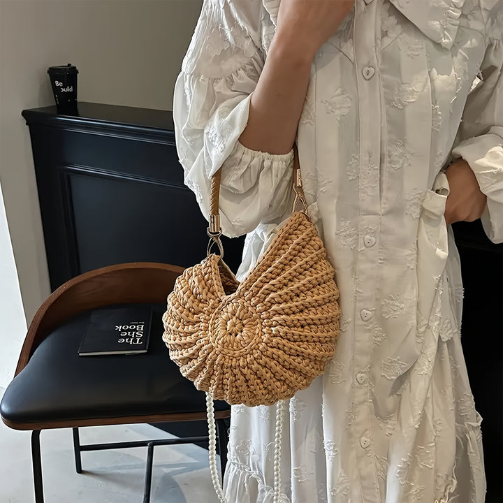 Marina | Borsa Tote Intrecciata con Cinghia a Catena