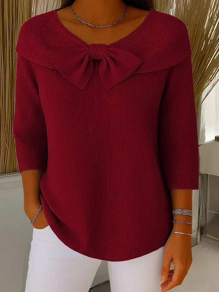 Ángeles | Maglione con Fiocco e Collo Tondo