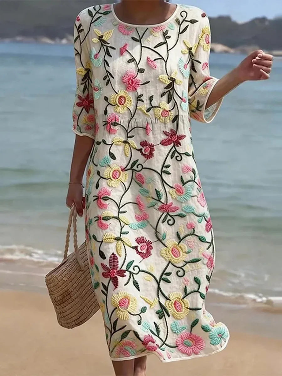 Assunta | Abito Casual con Stampa Floreale