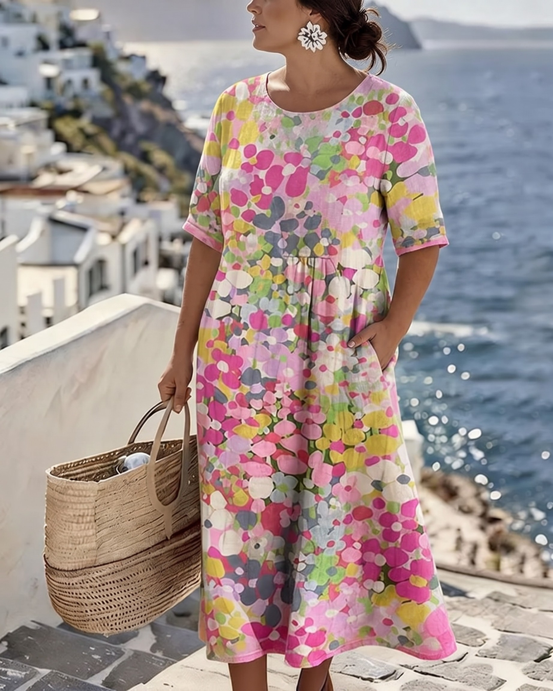 Fioralba | Abito Midi Floreale Elegante