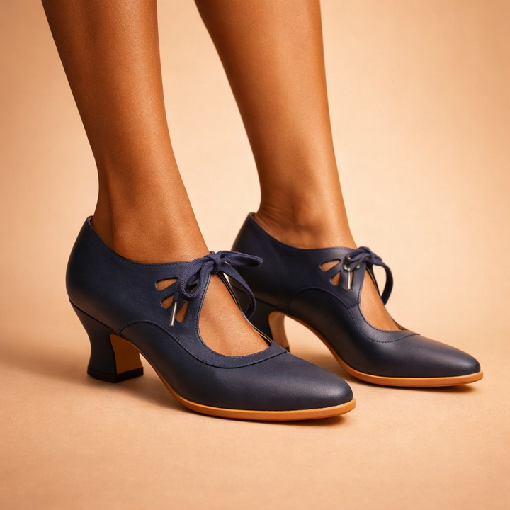 Carolina | Décolleté in Ecopelle con Lacci