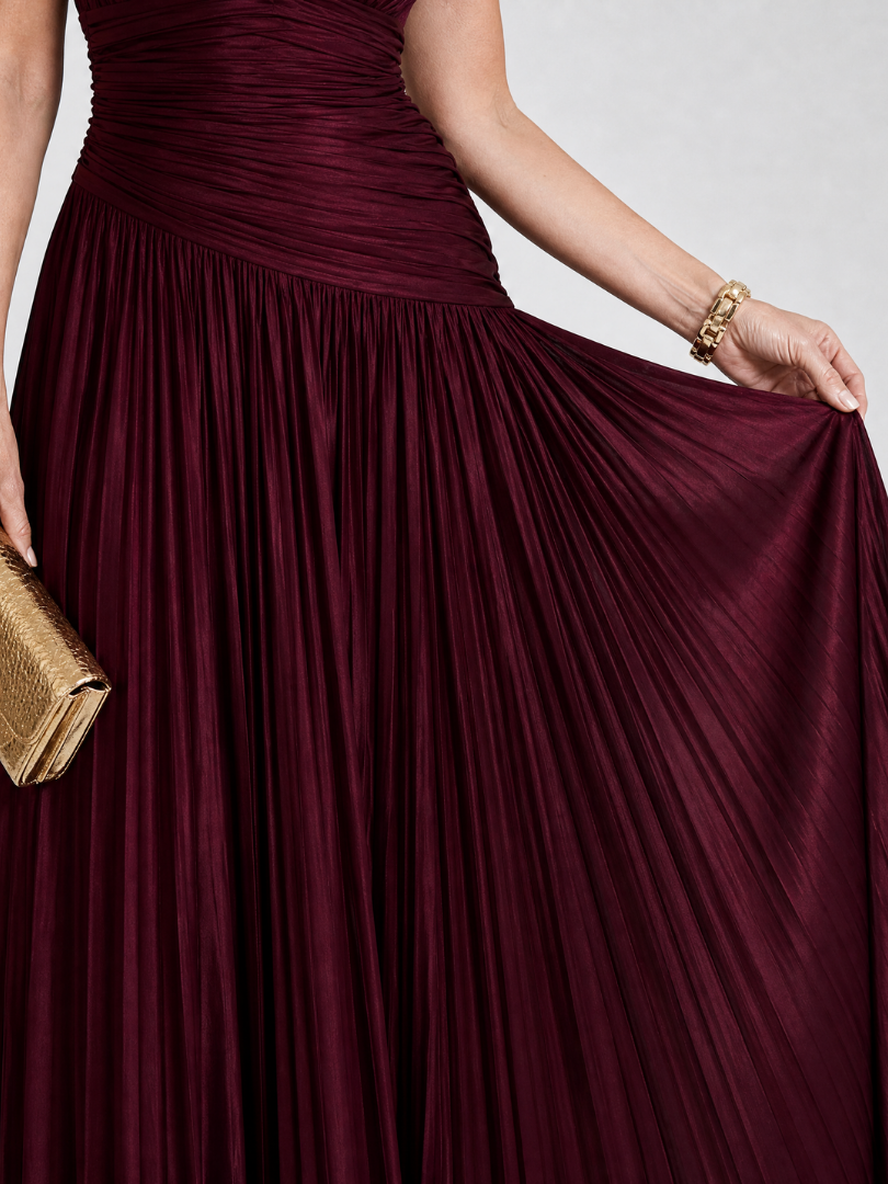 Beatrice | Abito Plissettato Drappeggiato di Lusso