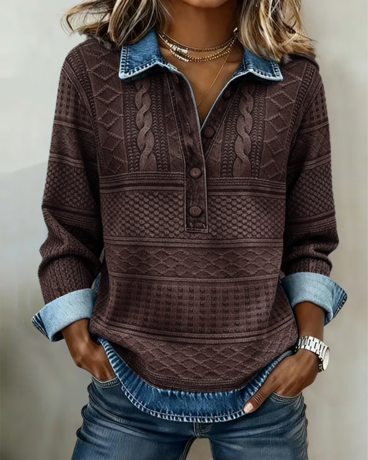 Gilliana | Maglione in denim lavorato
