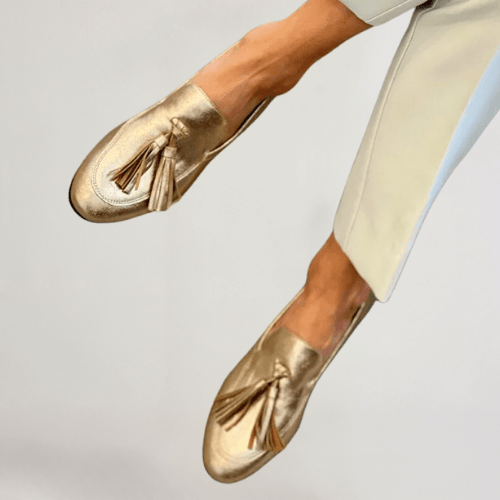 Vittoria | Women's Gold Moccasins