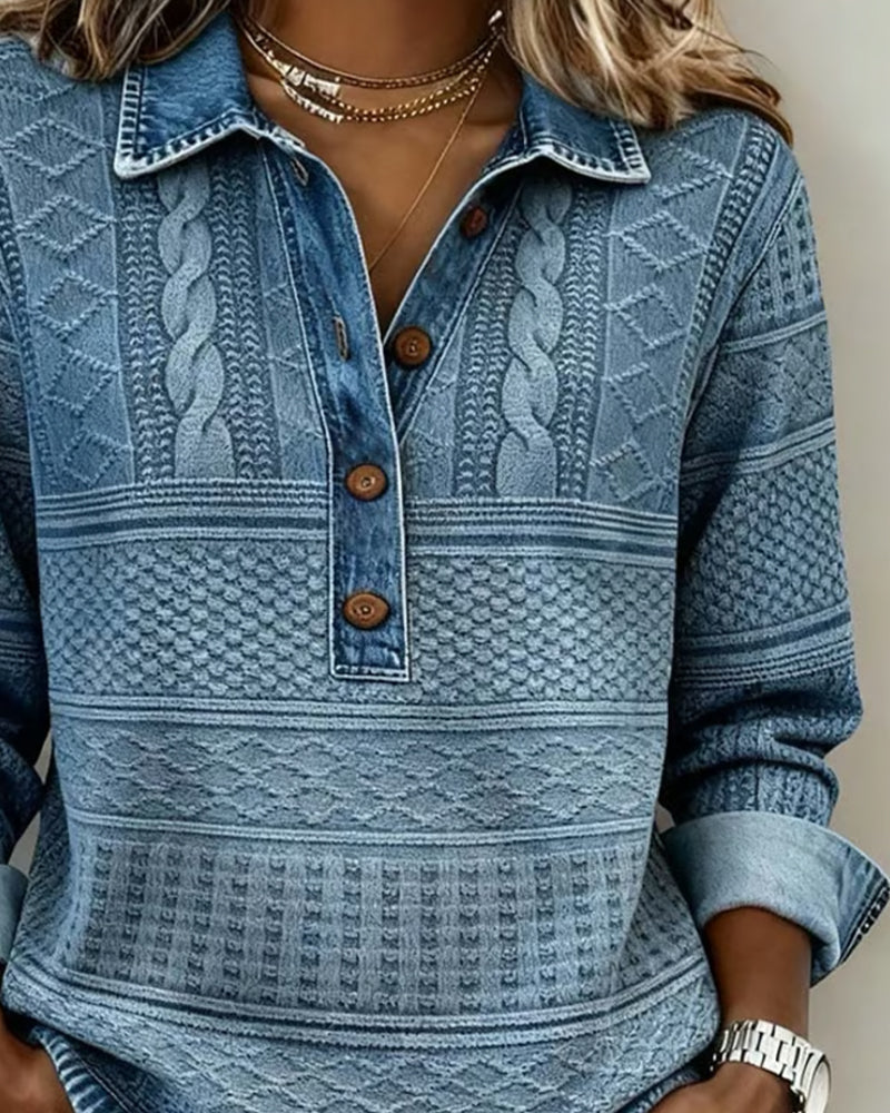 Gilliana | Maglione in denim lavorato