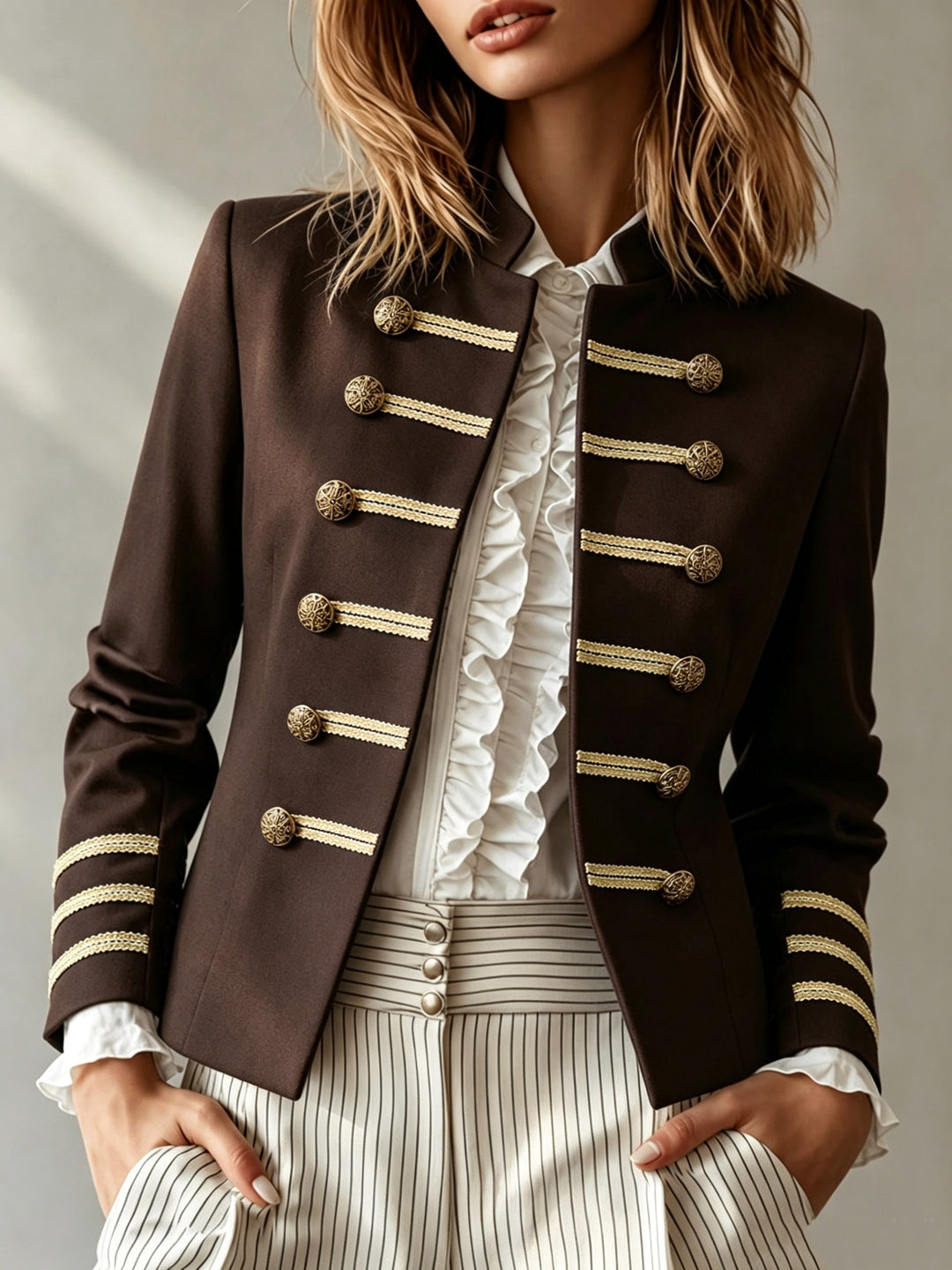 Cecilia | Blazer corto con collo alto