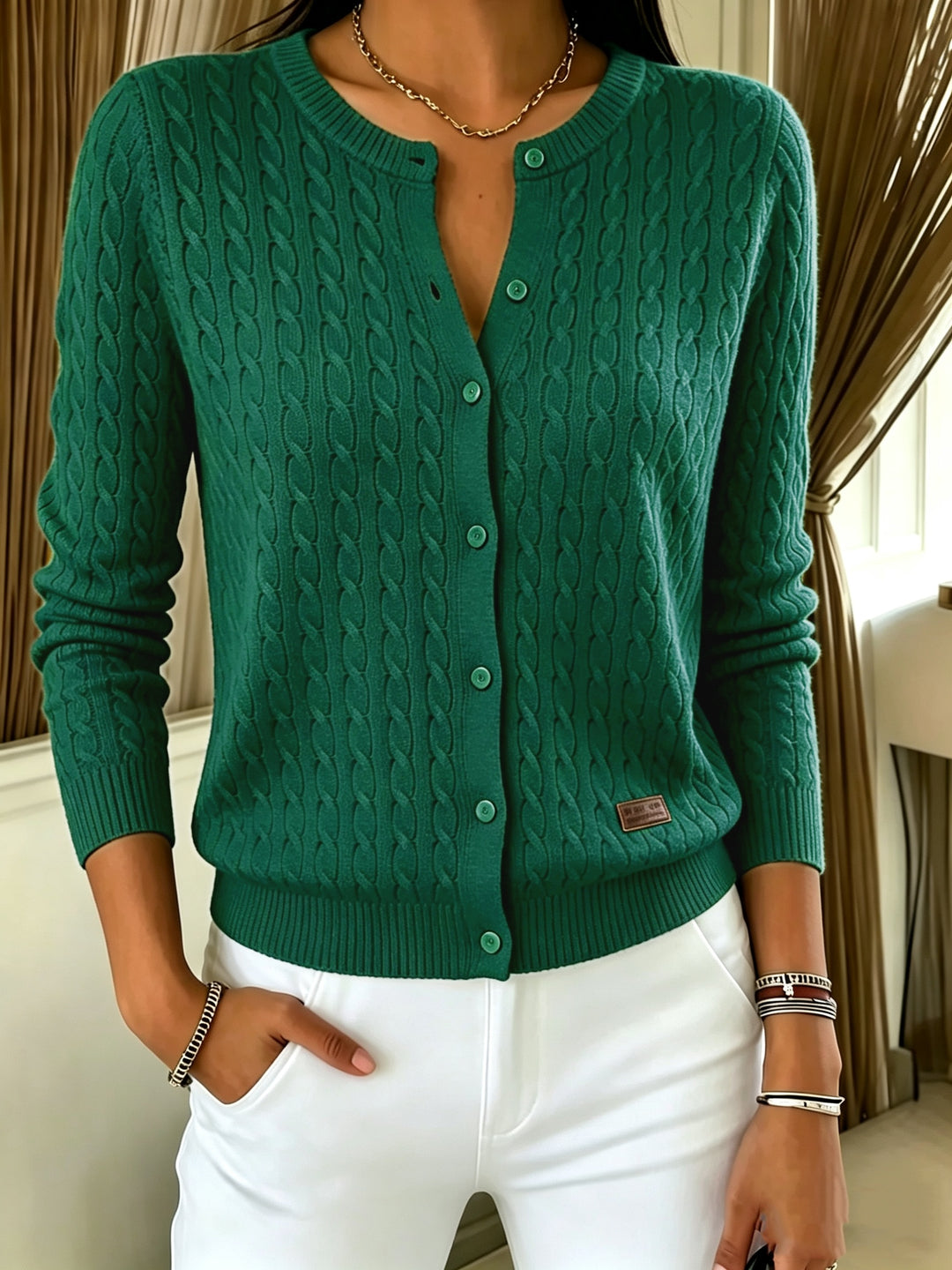 Tilde | Cardigan a trecce con bottone
