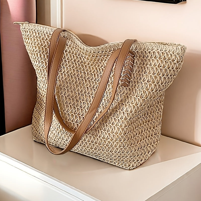 Palma | Borsa Tote in Paglia Intrecciata