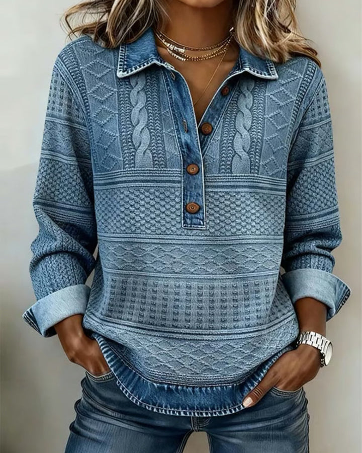 Gilliana | Maglione in denim lavorato