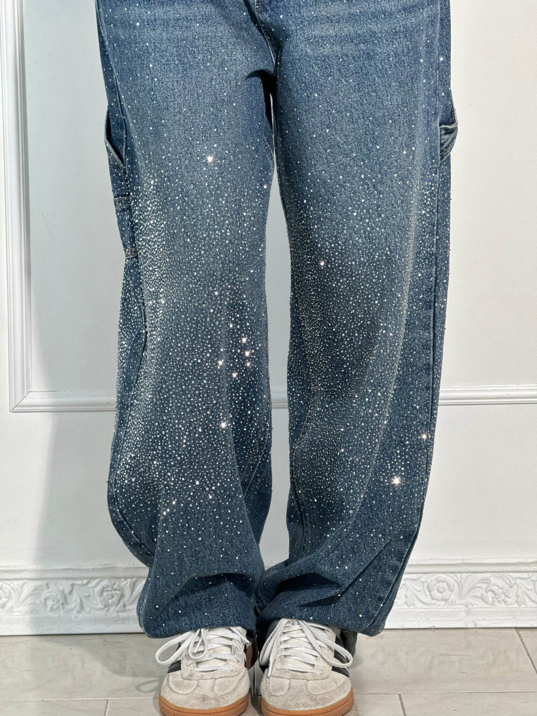 Cristina | Jeans Balloon con Dettagli Brillanti