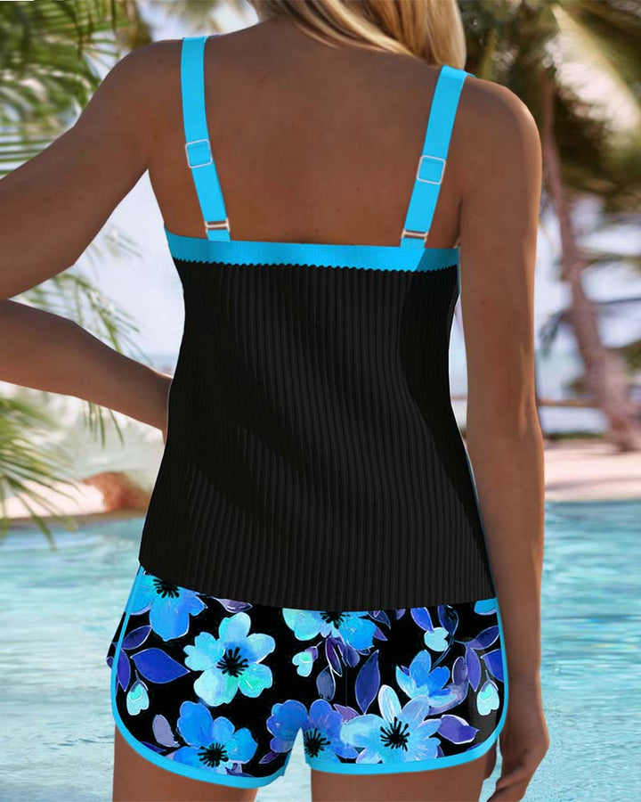 Sidonia | Tankini Elegante con Pantaloncino Floreale