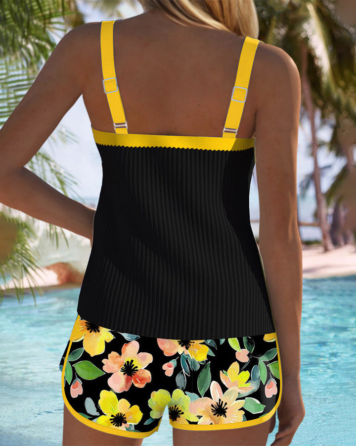 Sidonia | Tankini Elegante con Pantaloncino Floreale