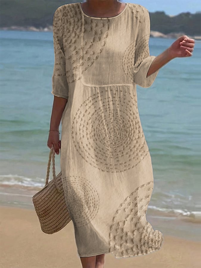 Nives | Abito Casual Ricamato Moderno