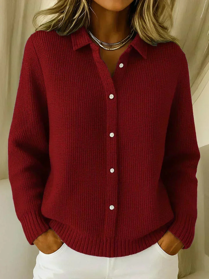 Manuela | Giacca in Maglia Texturizzata con Bottoni