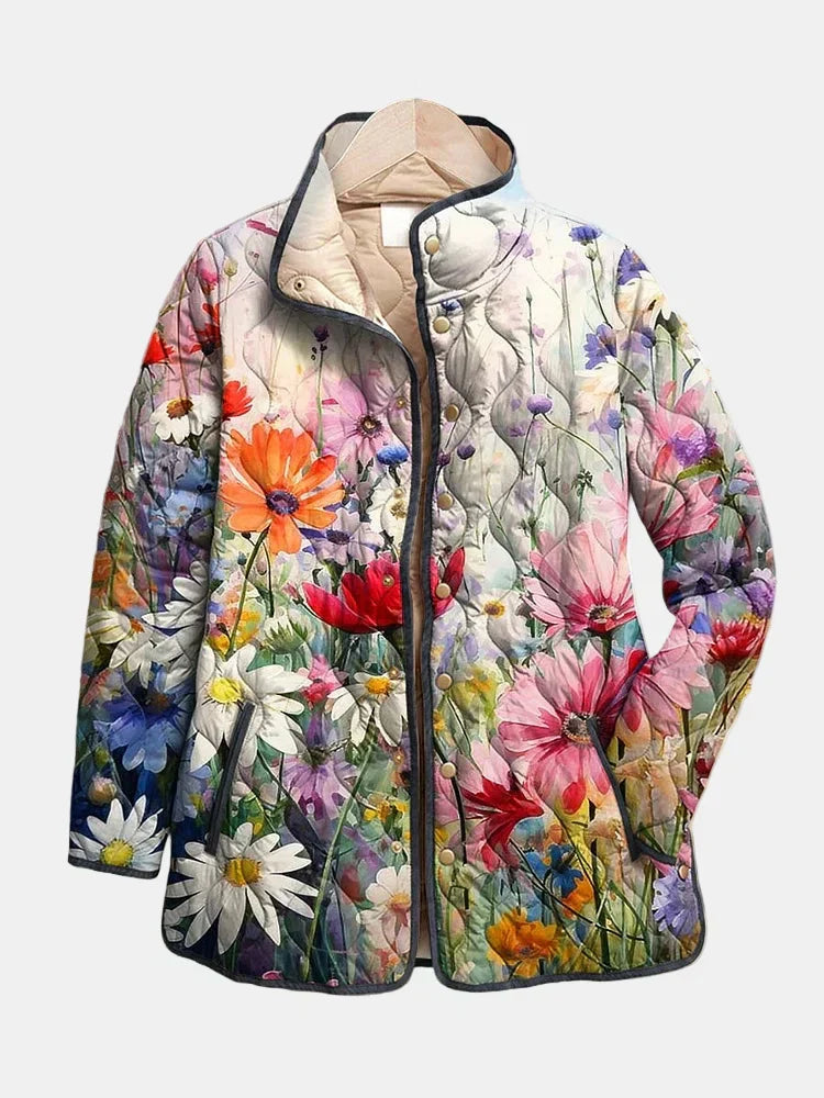 Assunta | Giacca trapuntata a fiori vintage