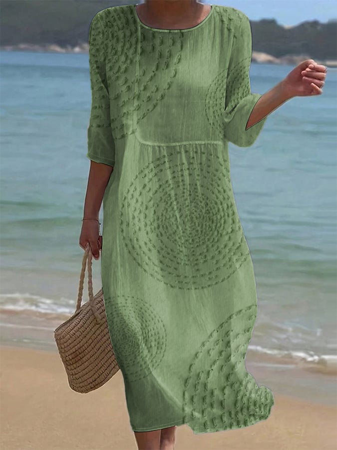 Irene | Abito Casual con Dettagli Ricamati