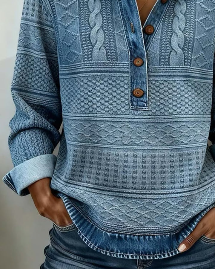 Gilliana | Maglione in denim lavorato