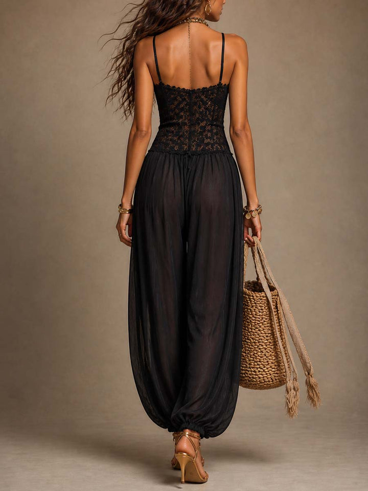 Laura | Costume con Pizzo e Laccio al Collo
