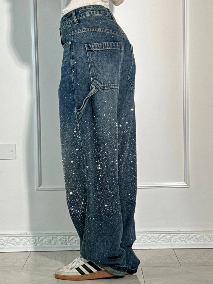 Cristina | Jeans Balloon con Dettagli Brillanti