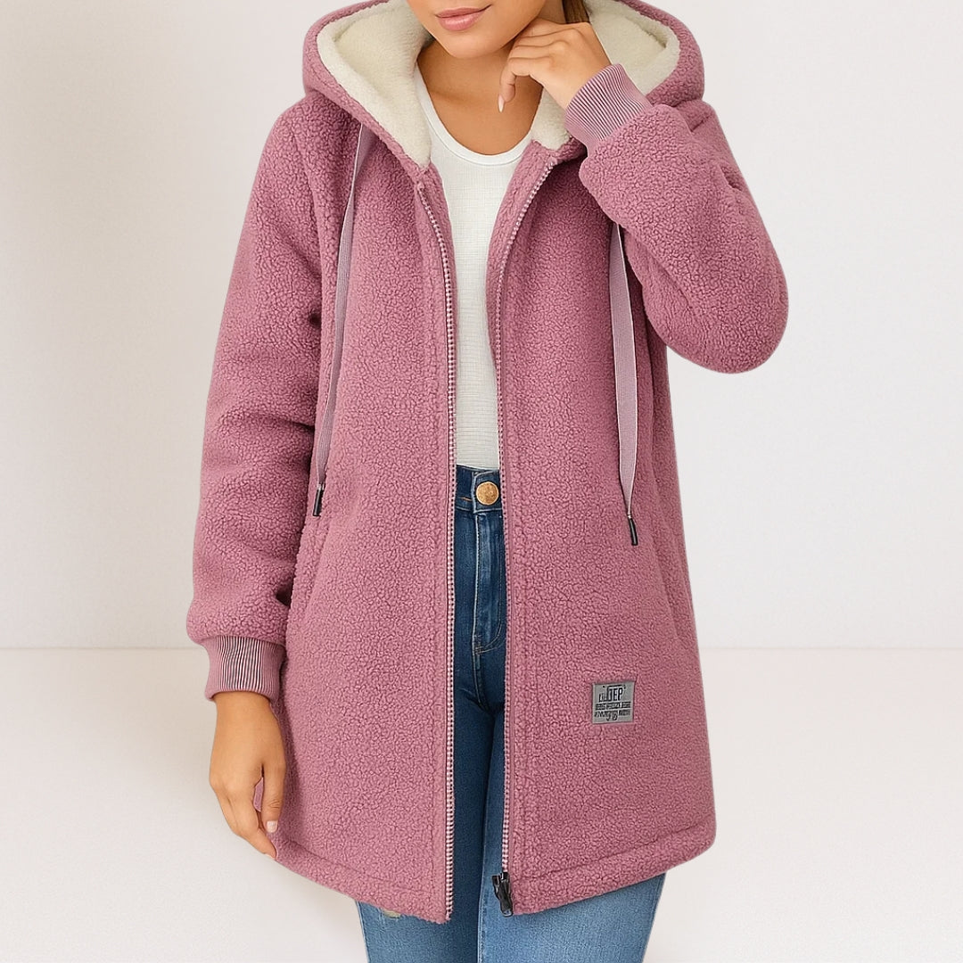 Febe | Giacca in Pile con Cappuccio