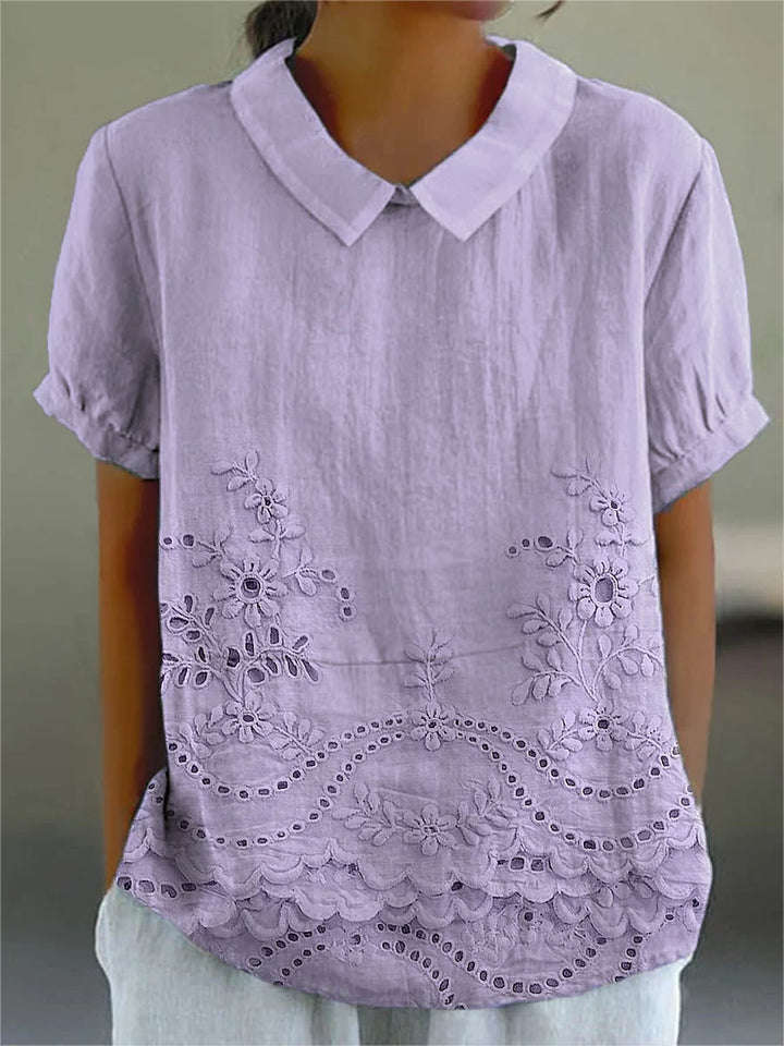 Lily | Camicia Ricamata con Design Floreale