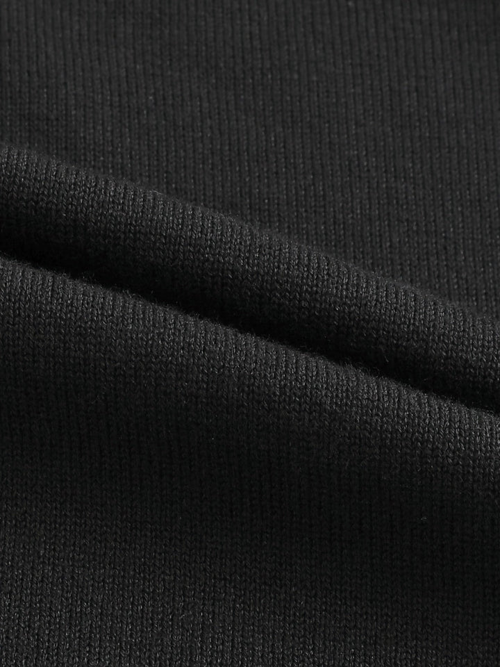 Noemi | Cardigan Nero con Cappuccio e Bottoni