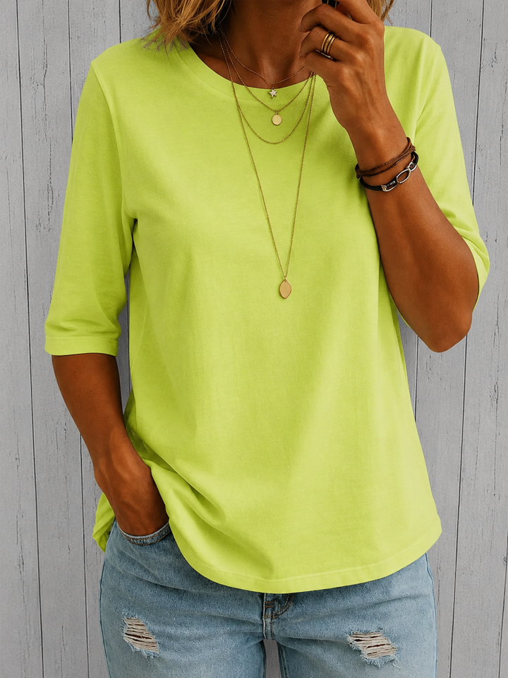 Chiara | T-Shirt Comoda Quotidiana a Mezza Manica
