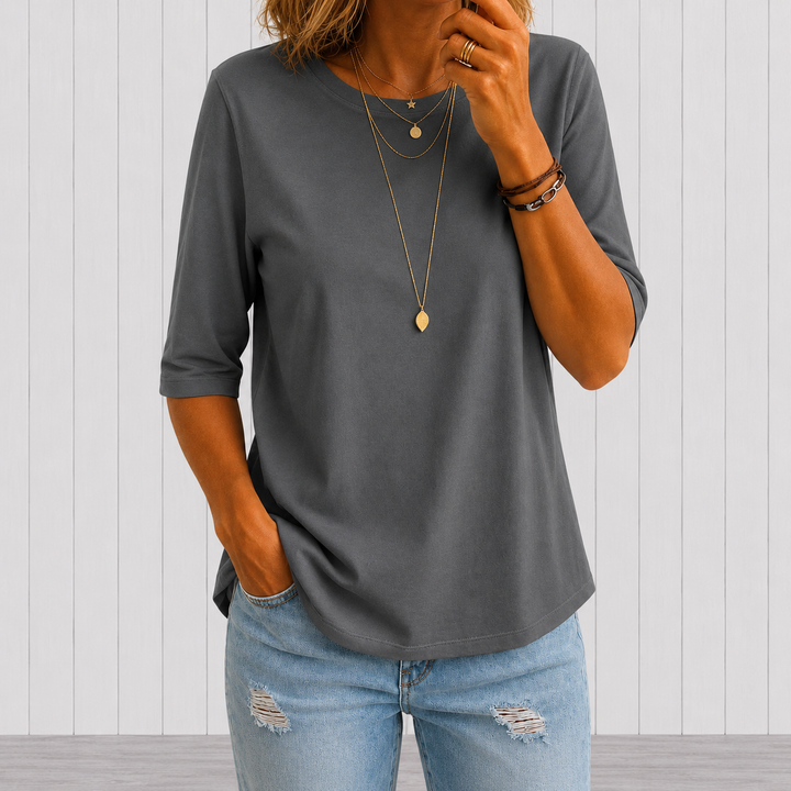 Chiara | T-Shirt Comoda Quotidiana a Mezza Manica