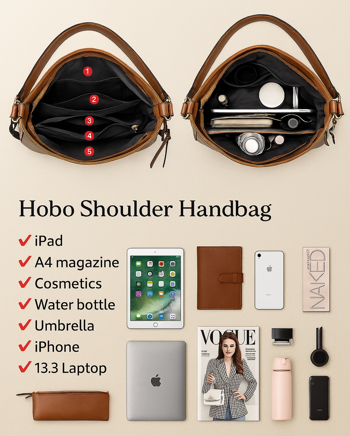 Graziella | Trio di Borse Hobo in Ecopelle