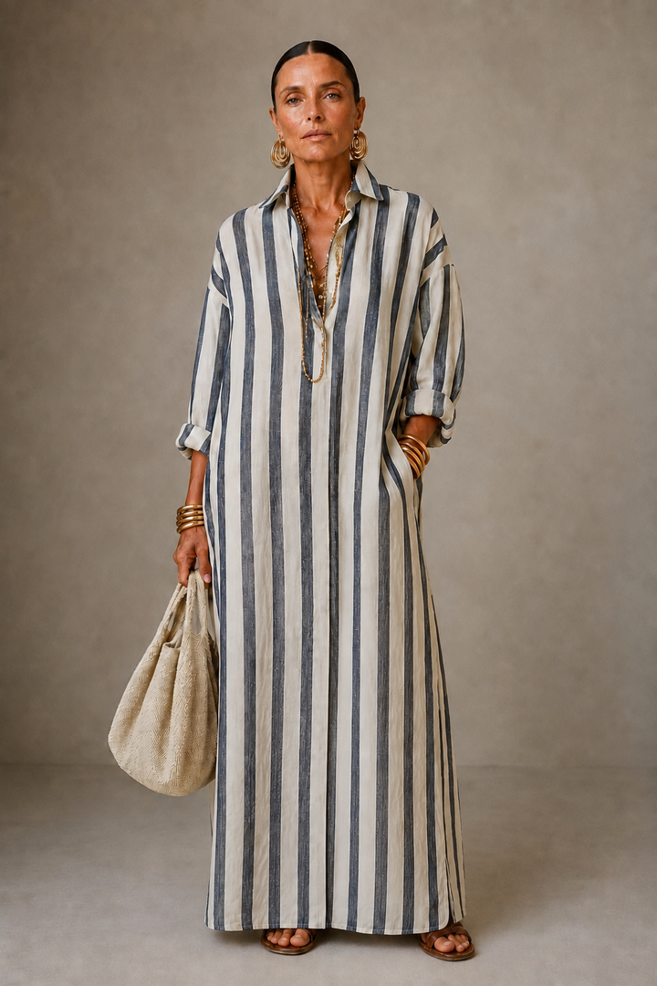 Nadia | Abito Maxi a Righe