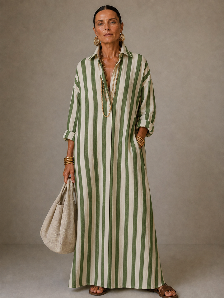 Nadia | Abito Maxi a Righe