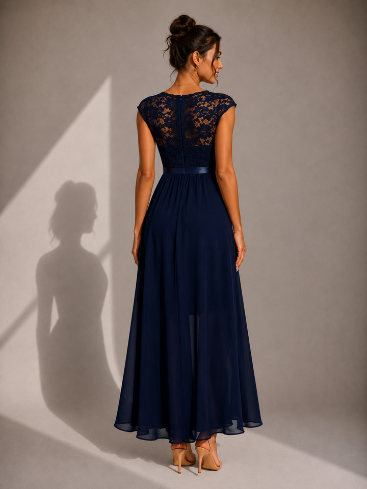 Beatrice | Abito Maxi da Cocktail in Pizzo Aggraziato