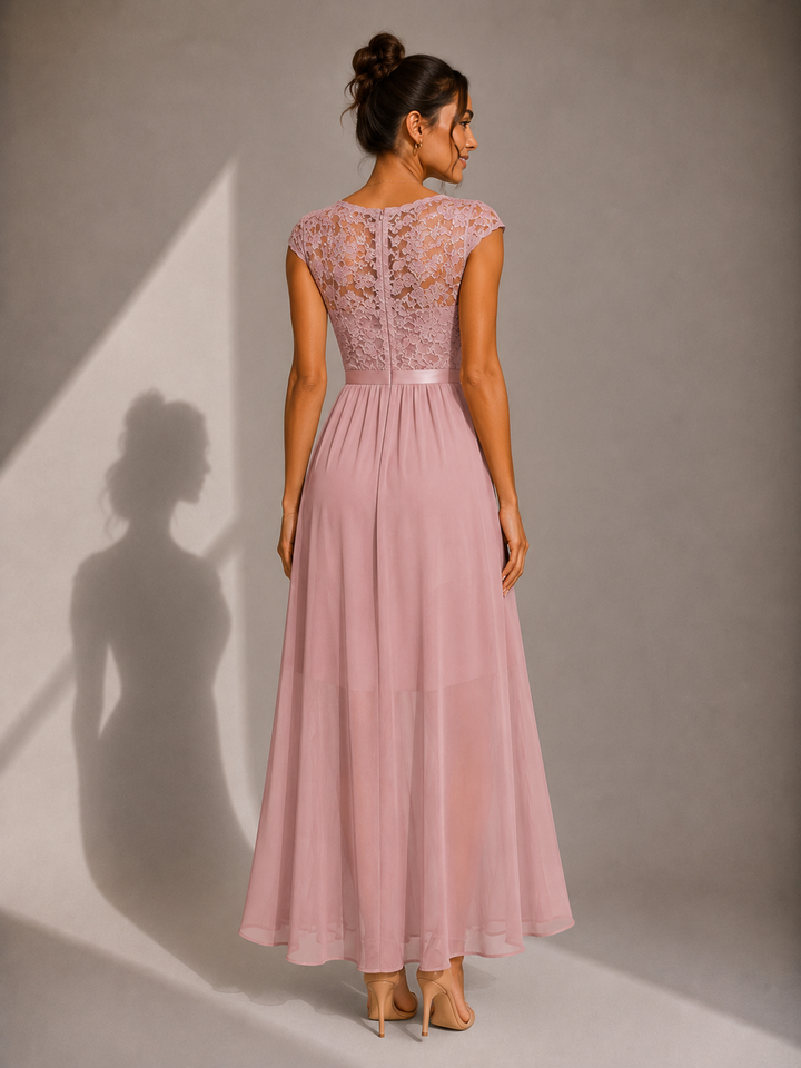 Beatrice | Abito Maxi da Cocktail in Pizzo Aggraziato