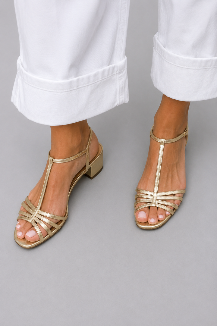 Allegra | Sandali Dorati Eleganza Quotidiana