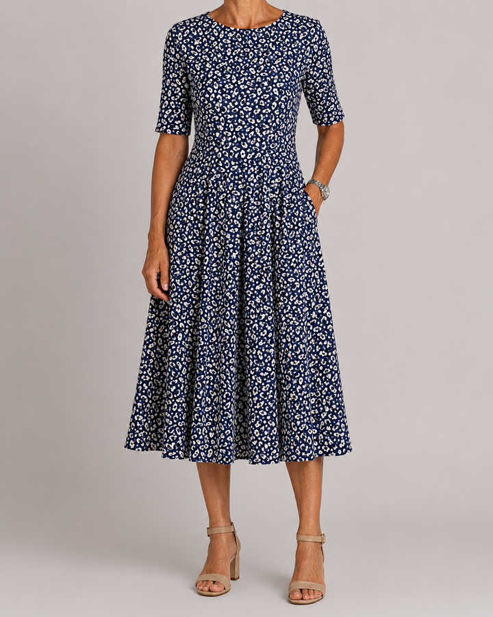 Cristina | Abito Midi Floreale Semplice e Chic