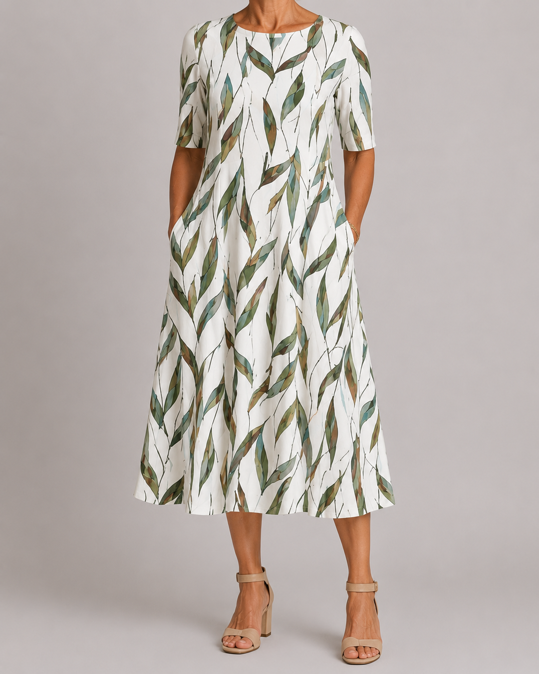 Cristina | Abito Midi Floreale Semplice e Chic