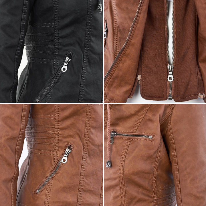 Calliope | Giacca Biker con Cappuccio