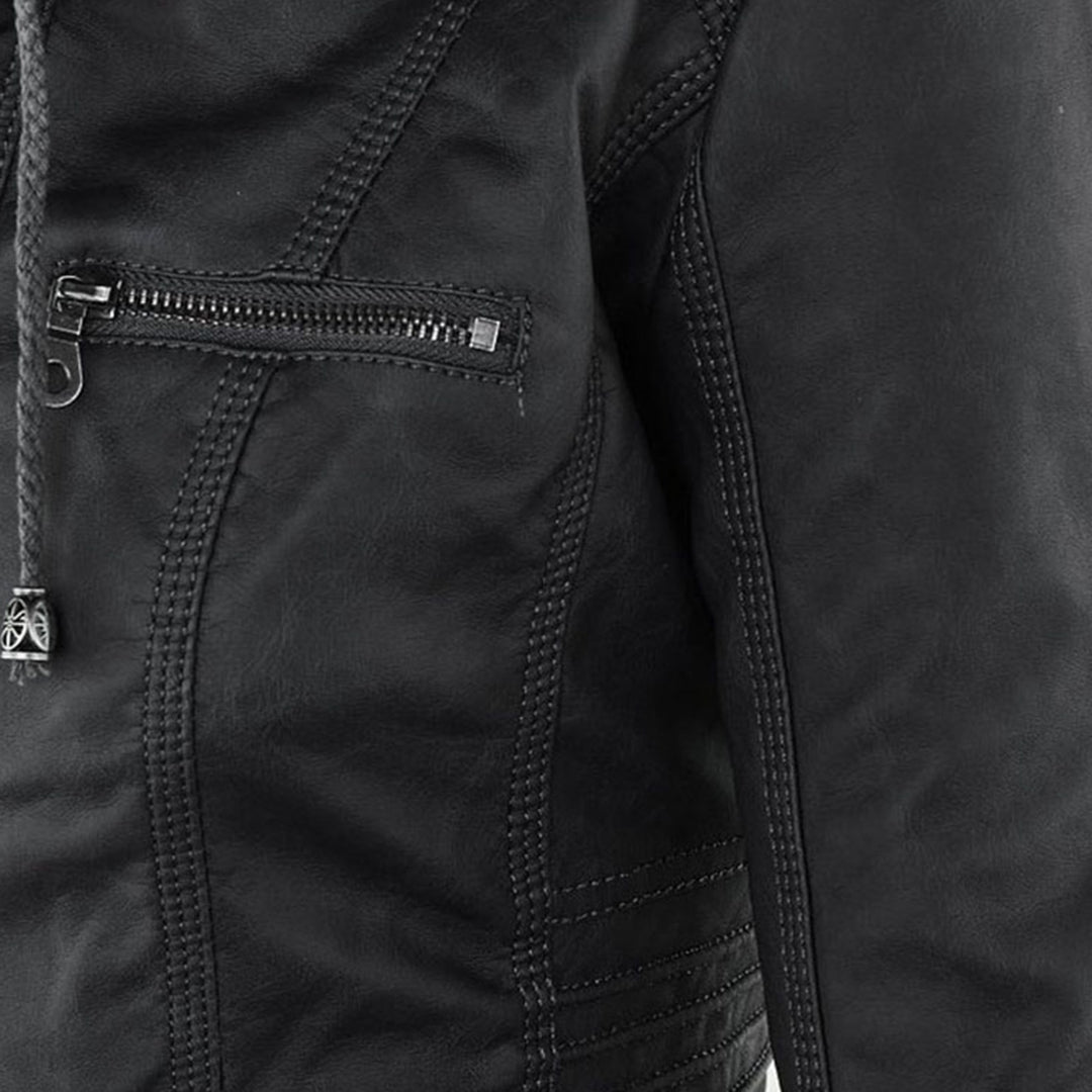 Calliope | Giacca Biker con Cappuccio
