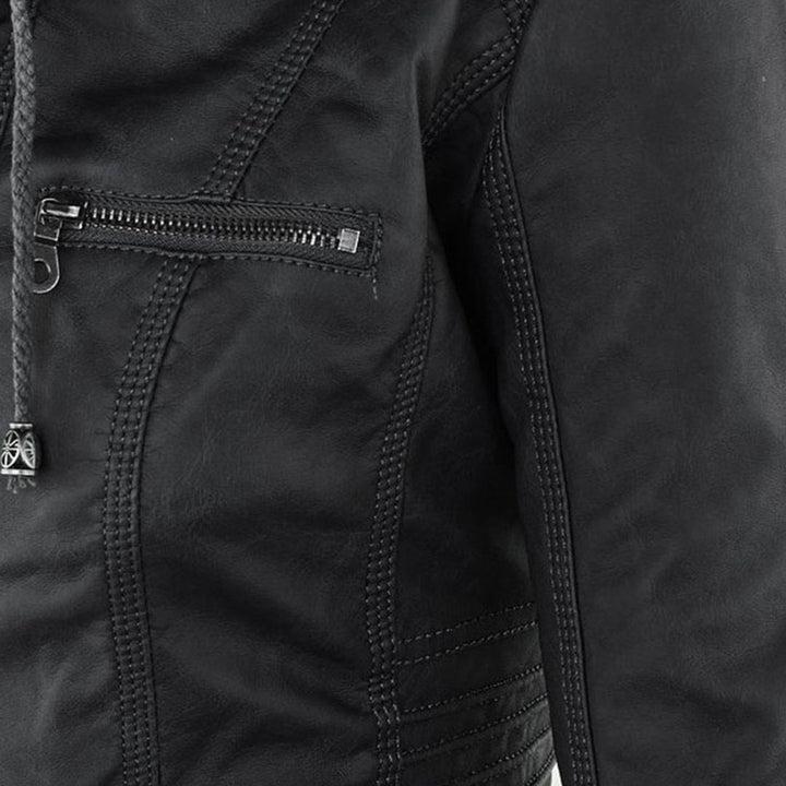 Calliope | Giacca Biker con Cappuccio