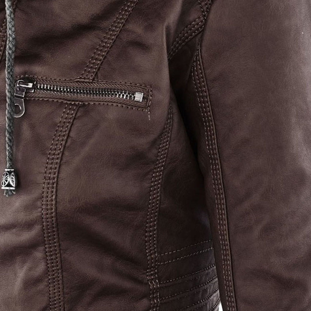 Calliope | Giacca Biker con Cappuccio