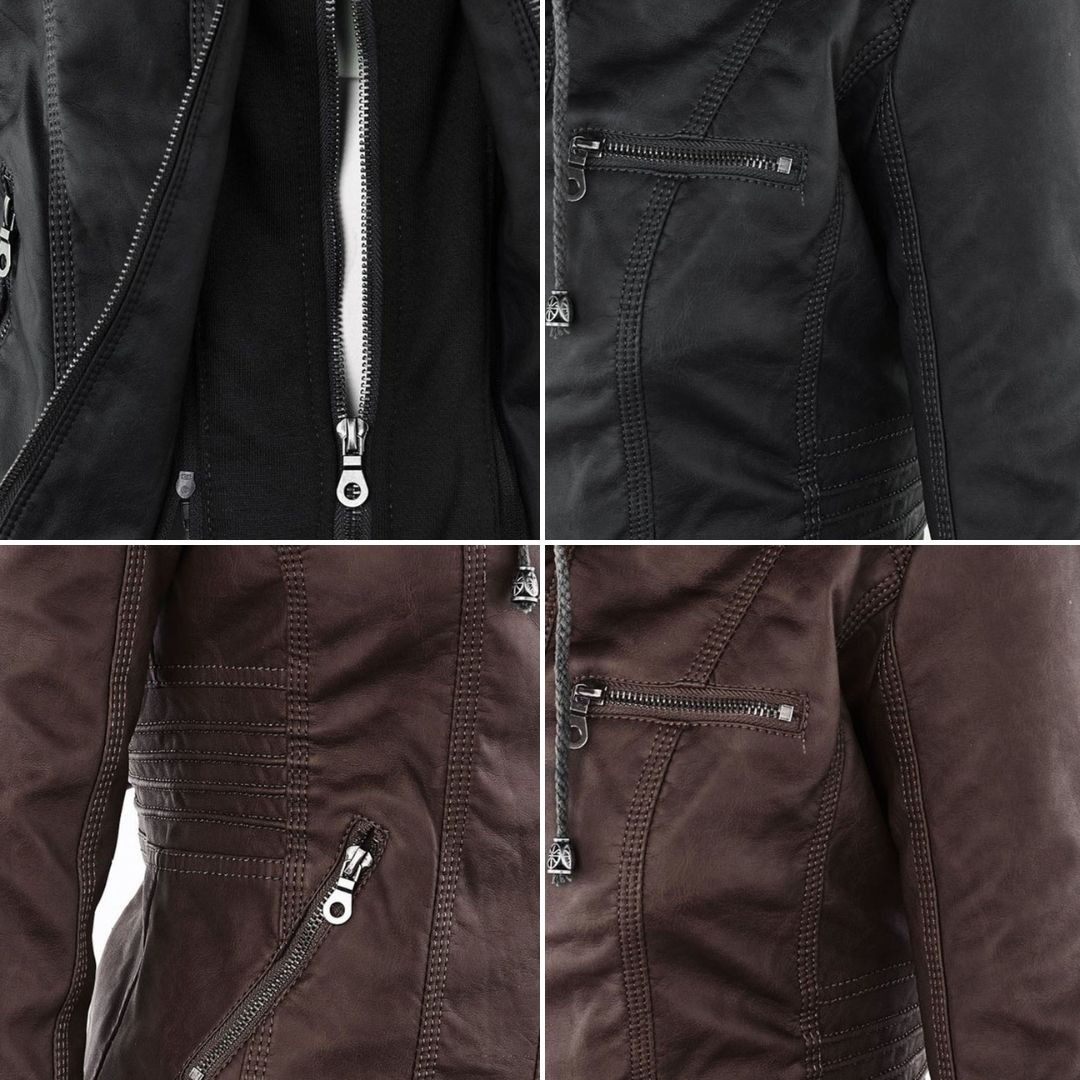 Calliope | Giacca Biker con Cappuccio