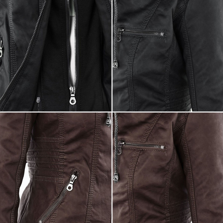 Calliope | Giacca Biker con Cappuccio