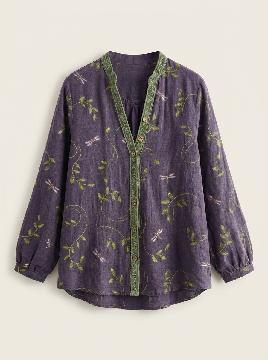 Fiorenza | Camicia Vintage Elegante a Fiori