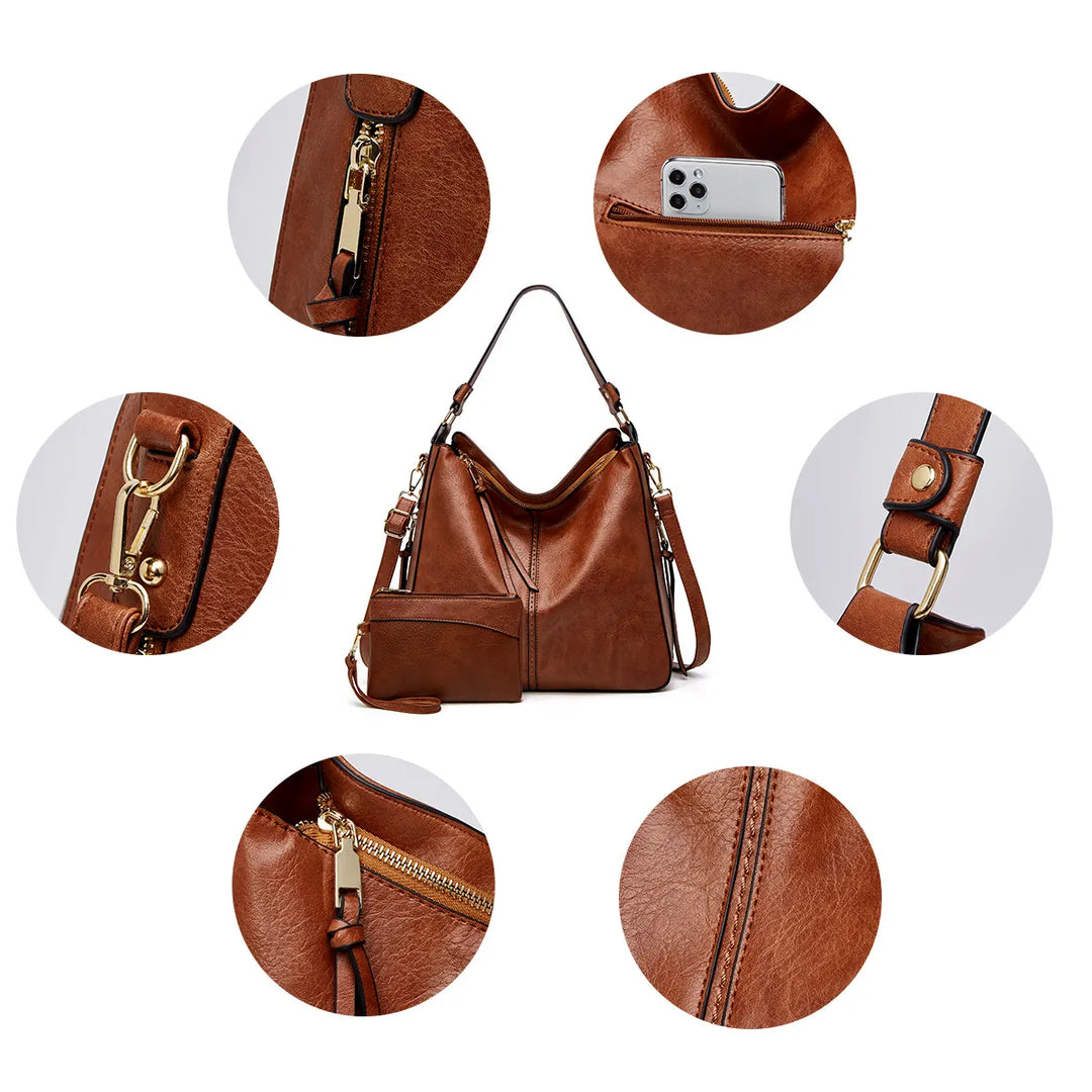 Graziella | Trio di Borse Hobo in Ecopelle